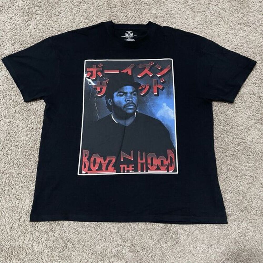 Boyz N‎ The Hood Ice Cube Doughboy Graphic T-Shirt Mens 2X Black Japanese Text